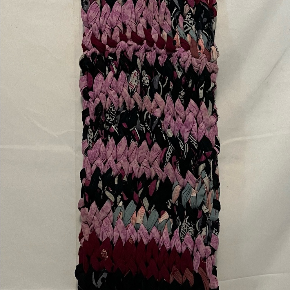 Basha Chunky Knit Pink Multicolored Infinity Scarf
